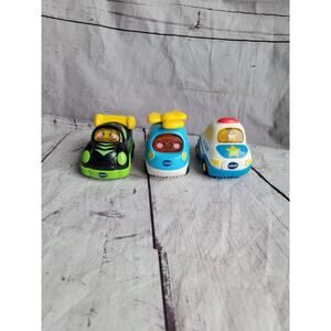 VTech Go Go Smart Wheels Cars Police Car Race Car Helicopter Lot of 3 Working
